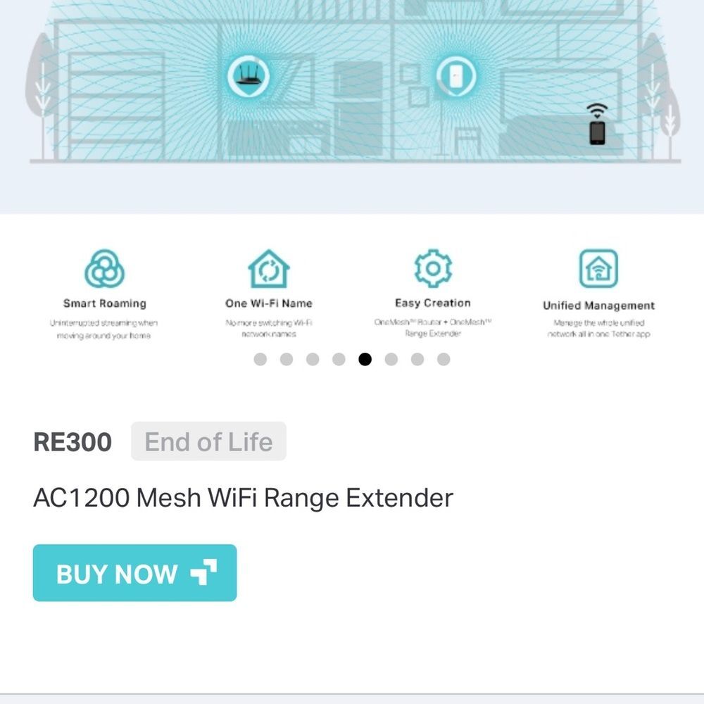 TP Link Mesh Wi Fi Range Extender - Picture 2 of 10